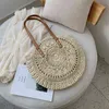 HBP Non-Brand Bag One shoulder beach hand woven paper rope hollow circular straw 1 sport.0018 7TQA