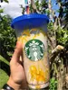 Herbruikbaar 5 pc's Starbucks Tumbler kleur veranderen Starbucks Tumbler originele Starbucks Cups PP Food Grade 24oz700ml met stro H11228E