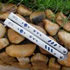 TheOne BRS Replicant Butterfly Trainer Knife White G10titanium Handle D2 Bucha Bucha