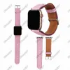 L Luxury Designer Watchbands Watch Band 42mm 38mm 40mm 44mm Iwatch 2 3 4 5 6 Band Läderband Armband Mode Stripes Watchband A81