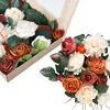 Caixa de flores artificiais Conjunto para DIY Casamento Buquês Centerpieces Arranjos Festival de Aniversário Presente de flor para namorada