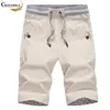 Marque Shorts de coton en lin d'été Hommes Fashion Brand Boardshorts respirants Cool Court Court Masculino homme Casual shorts 210720