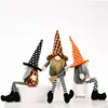 Feestartikelen Halloween Decoraties Gnomes Doll Pluche Handgemaakte Tomte Zweedse Langbenige Dwerg Tafel Ornamenten Kindergeschenken Xbjk2107