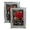 Giftgarden 4x6" Glass Frames with Silver Side Picture Frame Sets Home DecorTable Ornaments, Set of 2Pcs 210611