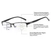 Sunglasses Metal Half Frame Progressive Multifocus Reading Glasses Anti Eye Strain Presbyopic Blue Light Blocking Computer Readers8663744