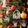 Decorazioni natalizie Decorazione albero di ferro Regali pendenti in metallo Appendere elenchi di ornamenti per decorazioni per la casa per feste 2021