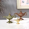 Aladdin Home Decoração Incenso Queimadores Estilo Antigo Estilo Conto de Fadas Lâmpadas Mágicas Chá Pote Genie Lâmpada Vintage Retro Brinquedos Para Crianças Presentes 210607