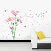 beautiful daisy flowers love wall decals home decorative stickers wedding party living bedroom mural art 3d post wallpaper 060. 210420