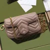 LuxuryﾠDesigners Bags Womens super mini mamon nude borsa top 7A qualità catena cross body vera pelle bovina onda cuori borsa trapuntata con codice data scatola originale