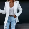 Blazer para mulheres outono jaqueta moda escritório senhora elegante básico casual botão sólido terno trabalho casaco