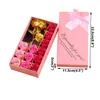 Романтический день Святого Валентина подарки золотая фольга роза цветок творческий праздник подарок подарок коробка мыло цветок пара вечеринка благополучно подарок rrf12465