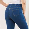 Jeans skinny taglie forti per donna Buon elastico in vita Materiale elastico Controllo pancia Mamma 5XL 6XL Curvy 211129