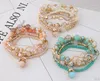 Pulseras para mujer, bisutería, gafas, cuentas de piedra, pulseras, brazaletes de oro de una dirección, pulsera elástica multicapa con dije GC1771625978