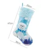 LED Weihnachten große Geschenkbeutel Beleuchtete Weihnachtssocken Dekor blau leuchtende dekorative Socken Weihnachtsbaum Anhänger Dekorationen Anhänger 2color G78LUA9