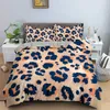 Leopard Bedding Set Queen Soft Bedclothes Twill Bohemian Print Duvet Cover with Pillowcases 2/3pcs Bed Bedlinen 210615