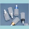 Packing Office School Business Industrial 30Ml Small Empty Glass For Oil Eye Dropper Bottles Refillable Bottle With Metal Screw Mouth