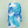 Beach Cover up Rayon Printed Swimwear Tunics For Dress wear Women Robe de Plage Saida Praia ups #Q250 210420
