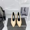Spring Autumn Runway Designer High Heels Women Shoes Pointed Toe Patent Leather Simple Ladies Casual Party Dress Shoe Pumps