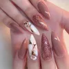 gold glitter tip nails