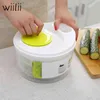 Wiilii ensalada Spinner lechuga verduras lavadora secadora escurridor colador para verduras de hoja herramientas de cocina