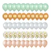50pcs licorne confettis ballons colorés ensemble chrome métallique or globos mariage fête d'anniversaire décor