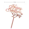 DHL Mutlu Anneler Günü Kek Topper Akrilik Gül Altın En İyi Anne Kek Topper Anneler Günü Doğum Günü Partisi Kek Dekorasyon Stok CA23