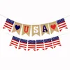 EUA Swallowtail Banner Independência Day String Flags Letras Bunting Banners 4th of Julho Party Decoration Sn5305