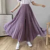 korea Loose Pleated Chiffon Pants Summer Elastic High Waist Thin Wide Leg Female Casual Cropped trousers Pantalon 211115