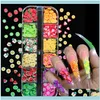 Nail Salon Health Beautynail Art Decorations 2 PCS Tiny Cute Fruit Polymer Clay Slices Manicure Aessory Mixed Stberry Watermelon för DES