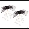 Charm smycken droppleverans 2021 Bow Lace Alloy String Pearl Flower Sexiga örhängen Eto3q
