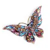 Pins, broches retrô crystal borboleta moda animal inseto senhora all-end all-match casaco acessórios temperamento broche