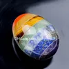 7 Chakra Healing Balancing Crystal Stone Bonded Egg Hem Office Decor Presenter Handgjorda Polerad Rainbow Meditation Spirit Gemstone Skulptur Bildskärm