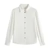 Chemise blanche à manches longues Femmes Tops Turn Down Col Office Lady Chemise Blouse Femmes Blusas Mujer de Moda Femmes Chemises E461 210602