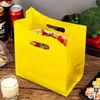 Plastic Take Out Bags Reusable Plastics Bag with Handles Dessert Packaging Food Baking Bakery Cake Tote Cosmetic Shopping Totes