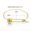 Bangle Exquisite Titanium Steel 18K Gold Plating Brooch Women's Slim Bracelet Stylish Simple Pin Punk