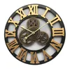 30 cm Vintage Grote Decoratieve Wandklok Romeinse Cijfers Mode Stille Decor Clocks Modern Design Huisuren Reloj de Pared 28