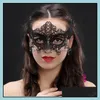Andra händelse Festliga tillbehör Hem Gardenlace Mask Cutout Eye Sexy Queen Dress Up Halloween Kostym Party Drop Leverans 2021 4xuzo