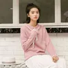 Sweter Bow Neck Loose Sweter Kobiety Swetry Zagrożeniowe Dziania Eleganckie Casual Solidne Minimalistyczne Topy 666H 210420