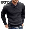 maglione lungo collo di camicia