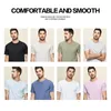 KUEGOU Smooth Cotton Modal T-shirt pour hommes Manches courtes Vêtements d'été Mode Tshirt pour hommes Top Plus Taille DT-5939 210524