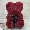 Creative Simulation Rose Teddy Bear Valentine's Day Gift 25 cm Flower Bear Artificial Decoration Christmas Gift