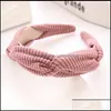 Hoofdbanden Haar Sieraden Geplooid Corduroy Twist Hairband Hoofdband voor Dames Meisjes Aessoires Drop Levering 2021 Miceo