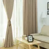 [Byetee] Faux Algodão Linho Moderno Cortina Tecido Cortina Cortinas Tecidos Para Quarto Cortinas Livingroom Cortina Drapees 210712