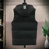 Hooded Vest Män Vinter Tjock Mens Jacka Ärmlös Manlig Bomullade Jackor Coats Warm Waistcats Hoodie Västar Stor storlek 9xL 210923