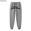 Kvinnliga män Fashion Quality Fleece Trousers Still Softish Jogging Pants Hip Hop Streetwear Sweatpants Men's 34