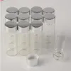 14ml Glass Bottles Screw Cap Silver Aluminium Lid Empty Jars Vials Sealing up Skin Care Cream 100pcsjars