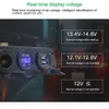 New 4 in 1 New Digital Voltmeter Dual USB Power Charger Adapter 12V Power Socket Cigarette Lighter Socket with Rocker Switch Car