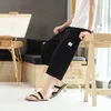 Men's Pants Summer Chinese Style Casual Linen Capris Thin Loose Beach Harem Trend Cotton Shorts