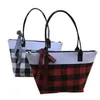 Black Red Buffalo Check Handbag with bow Cute Blanks Christmas Plaid Tote cotton Travel Tote Lunch Candy Gift Bags