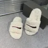 Fashion Designer Winter Warm Wool Letter Slippers Top Quality Soft Ful Fluffy Furry Platform Shoes Indoor Home Men Women Comfortable Slides Sandals Scuffs